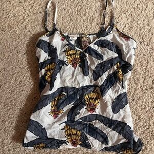 H&M Black and Yellow Floral Camisole